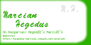 marcian hegedus business card